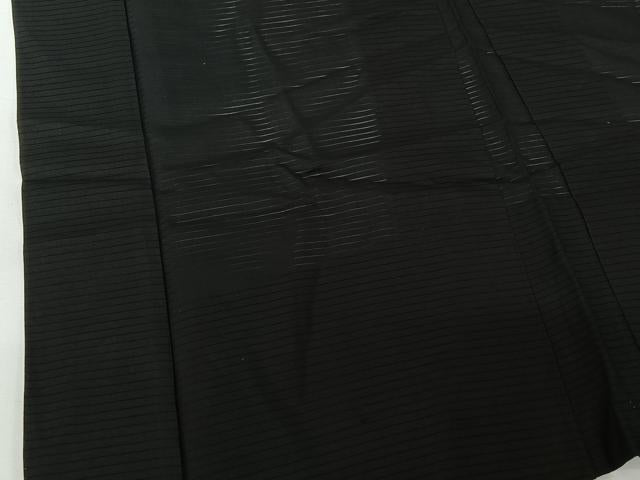 平和屋着物▽男性 羽織 黒紋付 暗黒色 正絹 逸品 AABG7080jh
