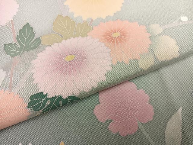 平和屋着物●訪問着 友禅 作家物 枝花文 正絹 逸品 AABG7093ph