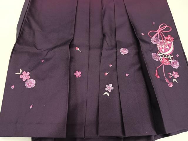 平和屋着物●女性 行灯袴 刺繍 花毬文 洗える着物 AABG7107ph