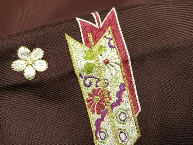 平和屋着物●女性 行灯袴 刺繍 矢羽根花文 暈し染め 金糸 洗える着物 AABG7111ph