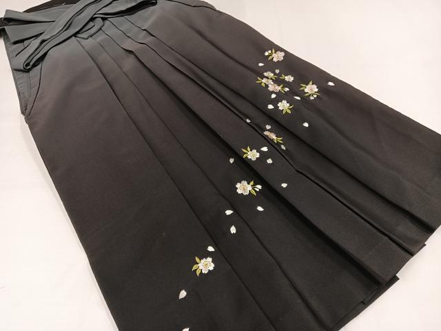 平和屋着物●女性 行灯袴 刺繍 夜桜 暈し染め 金糸 洗える着物 AABG7114ph