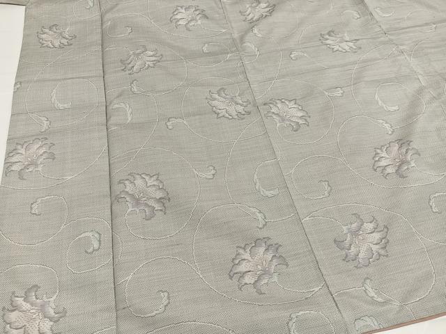 平和屋着物●本場大島紬 白大島 更紗唐草文 正絹 逸品 AABG7117ph