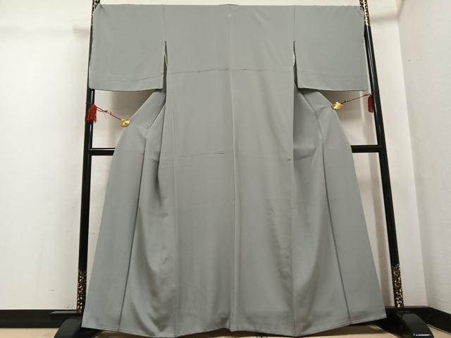 平和屋着物●上質な色無地 利休白茶色 正絹 逸品 AABG7144ph