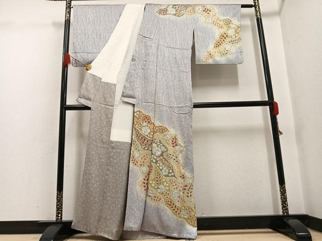 平和屋着物●訪問着 辻が花 暈し染め 金彩 正絹 逸品 AABG7156ph
