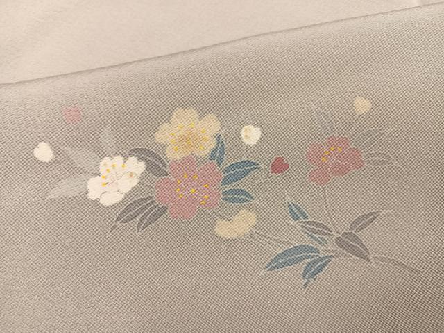 平和屋着物●訪問着 友禅 枝花文 暈し染め 金彩 正絹 逸品 AABG7158ph
