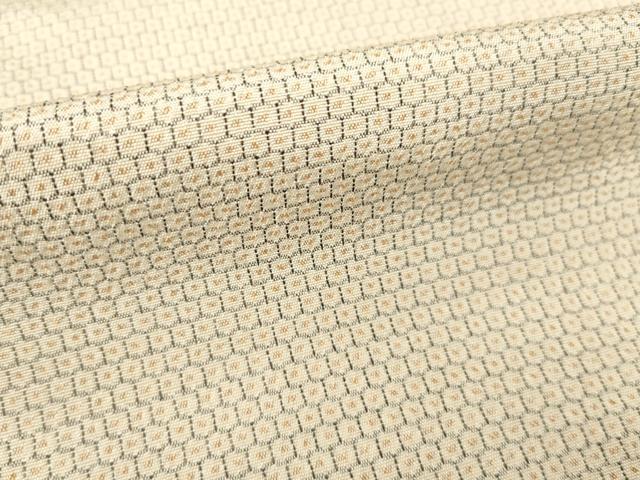 平和屋着物▽本塩沢 単衣 110亀甲 総詰め 正絹 逸品 AABG7201ck