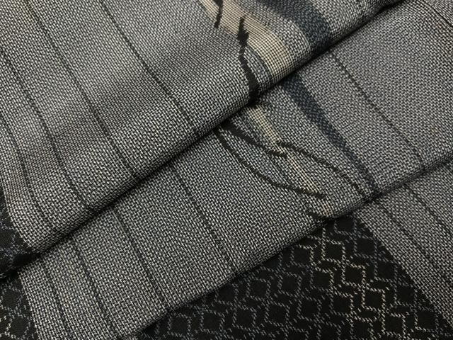 平和屋着物●上質な紬 間道 正絹 逸品 AABG7282ph