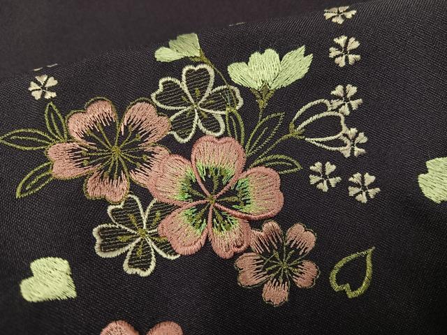 平和屋着物●「anan」ブランド 女性 行灯袴 刺繍 舞花文 金糸 洗える着物 AABG7293ph