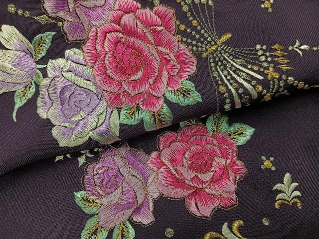 平和屋着物●藤田志穂 女性 行灯袴 刺繍 舞花文 洗える着物 AABG7294ph