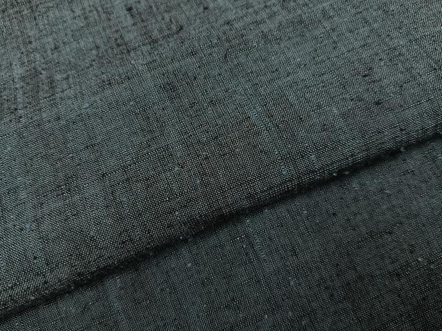平和屋着物●上質な紬 色無地 鉄御納戸色 正絹 逸品 AABG7295ph