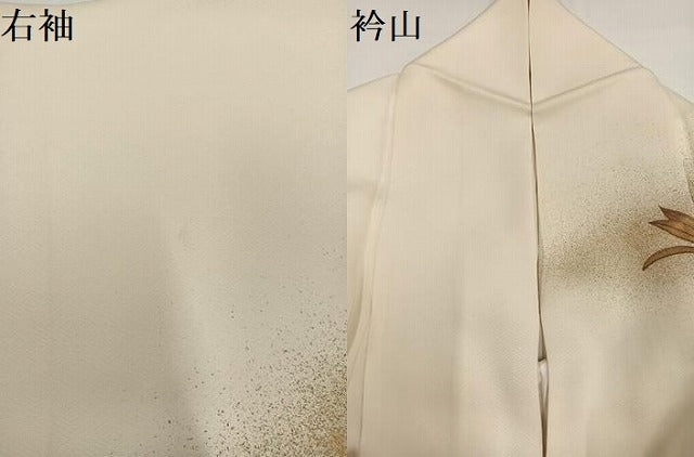 平和屋着物●訪問着 友禅 草花文 暈し染め 金彩 正絹 逸品 AABG7302ph