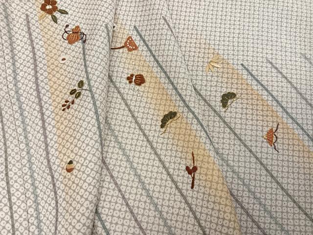 平和屋着物●訪問着 刺繍 松竹梅文 金糸 正絹 逸品 AABG7303ph