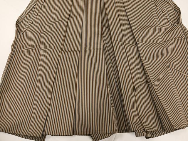 平和屋着物●男性 馬乗り袴 縞 正絹 逸品 AABG7308ph