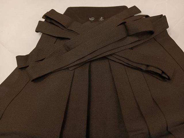 平和屋着物●男性 馬乗り袴 霞文 赤墨色 正絹 逸品 AABG7327ph