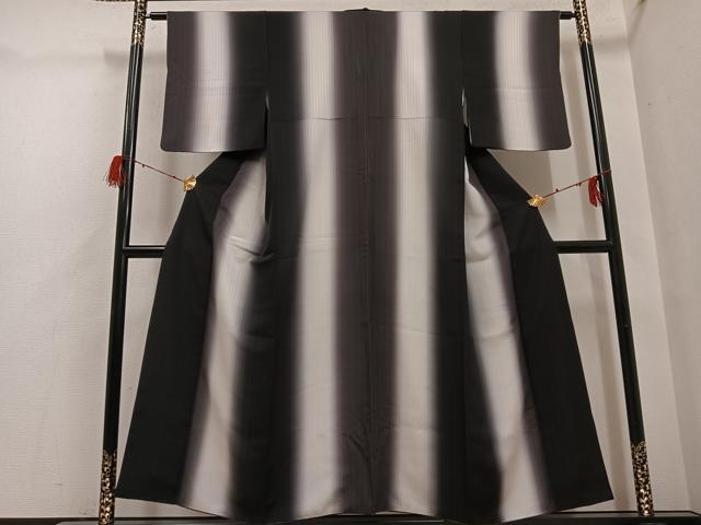 平和屋着物●上質な小紋 間道 暈し染め 正絹 逸品 AABG7331ph
