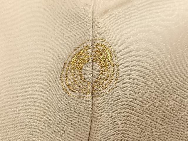 平和屋着物●訪問着 駒刺繍 雲重ね花丸文 金彩 正絹 逸品 未使用 AABG7334ph