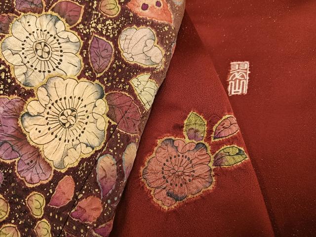 平和屋着物●越後十日町の一流染匠 桐屋・翠山工房 振袖 辻が花 絞り 金彩 銀通し地 正絹 逸品 AABG7343ph
