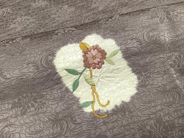 平和屋着物●訪問着 絞り 刺繍 草花文 金彩 鈴乃屋扱い 正絹 逸品 未使用 AABG7357ph