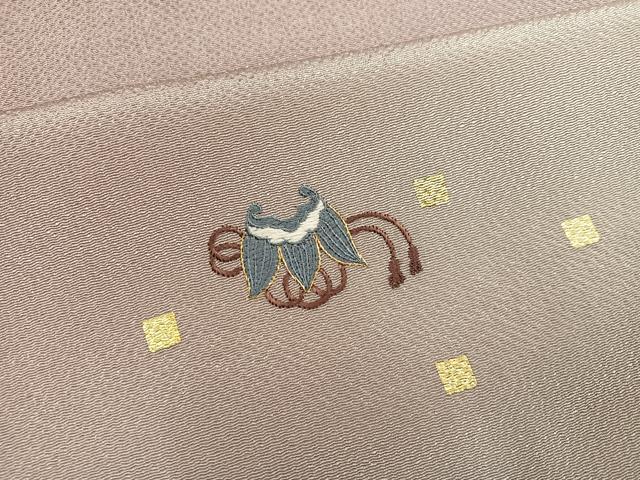 平和屋着物●訪問着 刺繍 宝尽くし 暈し染め 鬼しぼ縮緬 正絹 逸品 AABG7360ph