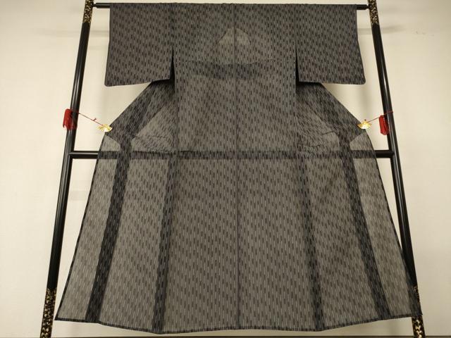 平和屋着物*夏物 明石ちぢみ 変わり縞 正絹 逸品 AABG7369jd