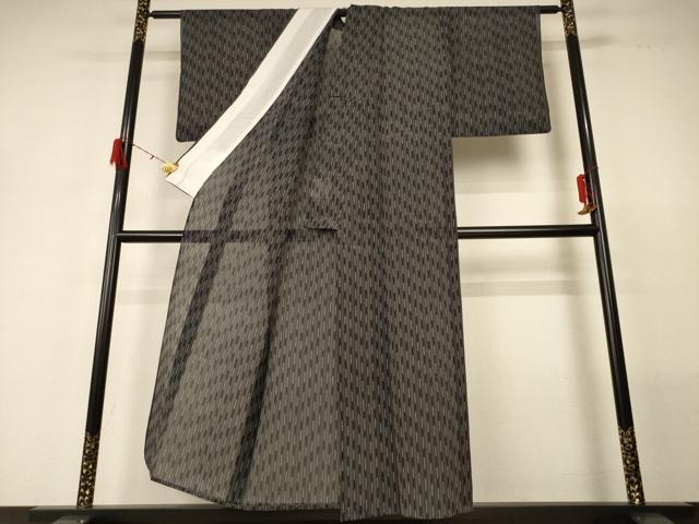 平和屋着物*夏物 明石ちぢみ 変わり縞 正絹 逸品 AABG7369jd