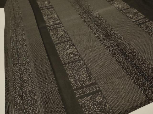 平和屋着物*夏物 本場大島紬 夏大島 間道 正絹 逸品 AABG7394jd