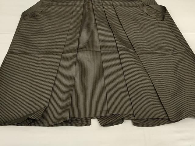 平和屋着物*夏物 男性 馬乗り袴 縞 正絹 逸品 AABG7398jd