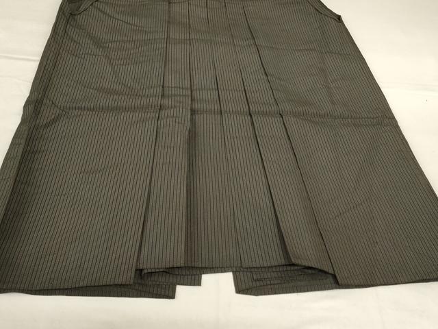 平和屋着物*夏物 男性 行灯袴 縞 正絹 逸品 AABG7400jd