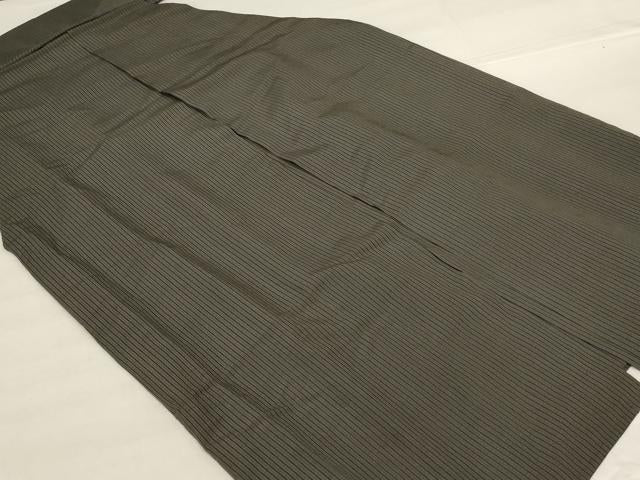 平和屋着物*夏物 男性 行灯袴 縞 正絹 逸品 AABG7400jd