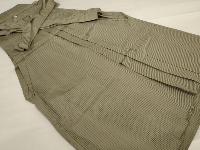 平和屋着物*夏物 男性 行灯袴 縞 正絹 逸品 AABG7401jd