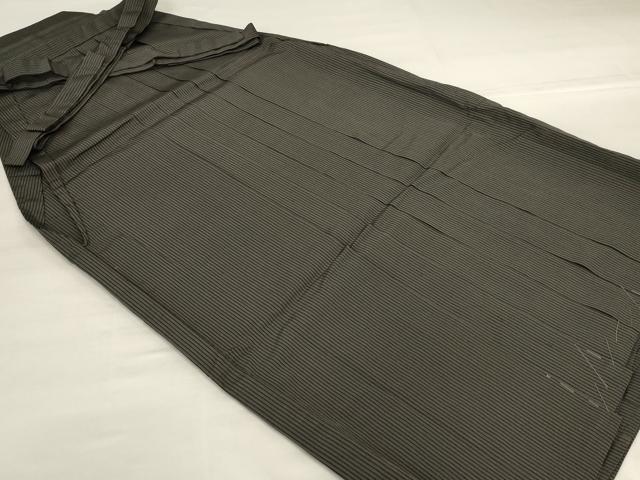 平和屋着物*夏物 男性 行灯袴 縞 正絹 逸品 AABG7402jd