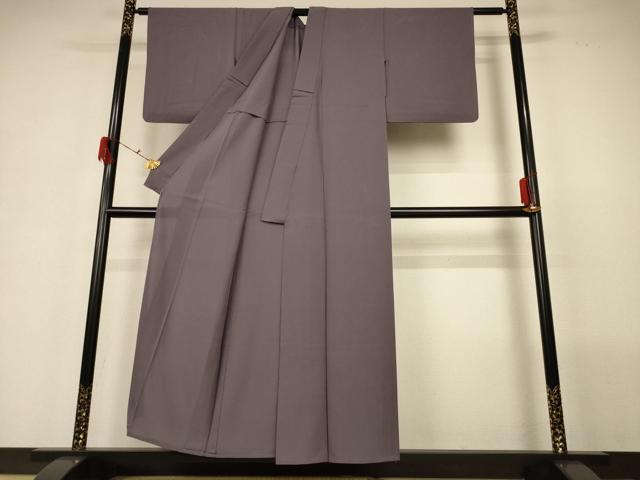 平和屋着物*夏物 色無地 絽 源氏鼠色 正絹 逸品 AABG7428jd