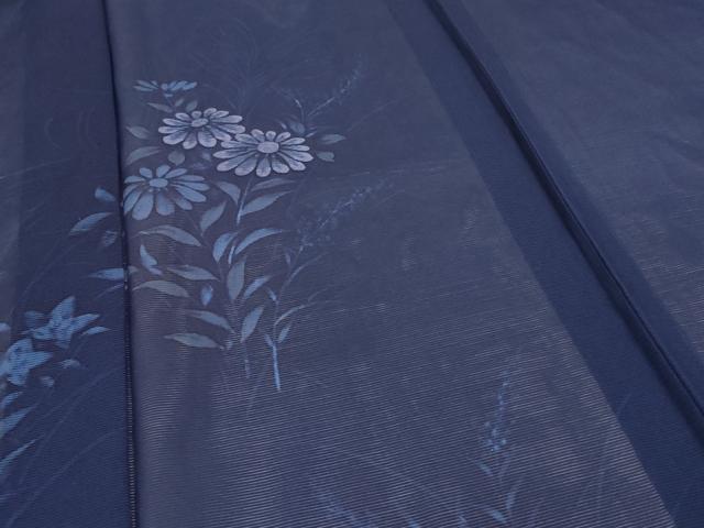 平和屋着物*夏物 訪問着 絽 手描き 刺繍 草花文 正絹 逸品 AABG7437jd