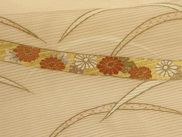平和屋着物*夏物 訪問着 絽 鬘帯花文 金彩 正絹 逸品 AABG7438jd