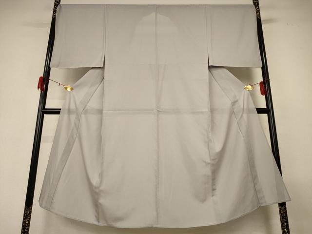 平和屋着物*夏物 人間国宝・羽田登喜男監修 男性 色無地 絽 絹鼠色 洗える着物 AABG7442jd