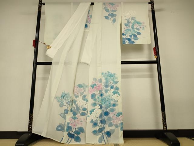 平和屋着物*夏物 訪問着 絽 草花文 大丸扱い 正絹 逸品 AABG7443jd