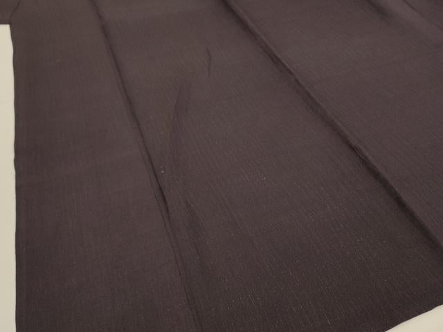 平和屋着物*夏物 色無地 紗 黒紅色 正絹 逸品 AABG7450jd