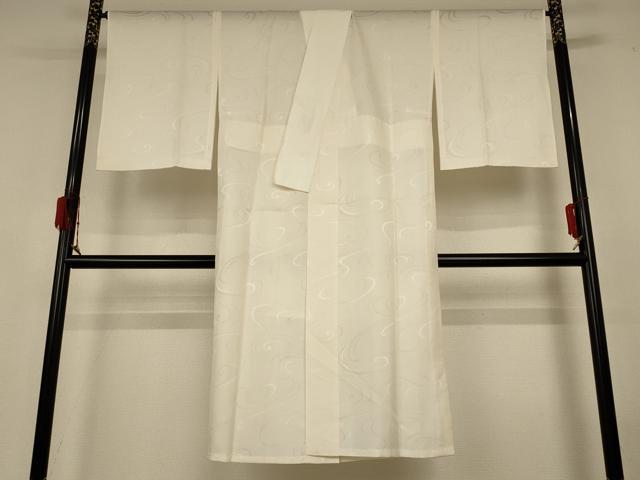 平和屋着物*夏物 長襦袢 絽 流水紋紗 鳥の子色 正絹 逸品 AABG7462jd