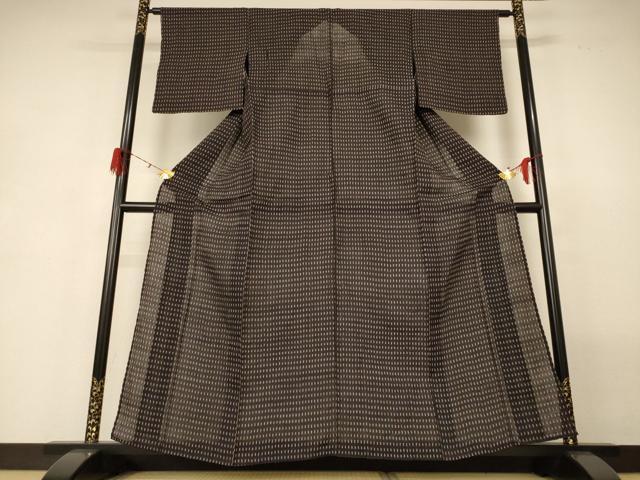 平和屋着物*夏物 小千谷ちぢみ 絣 麻 逸品 AABG7466jd