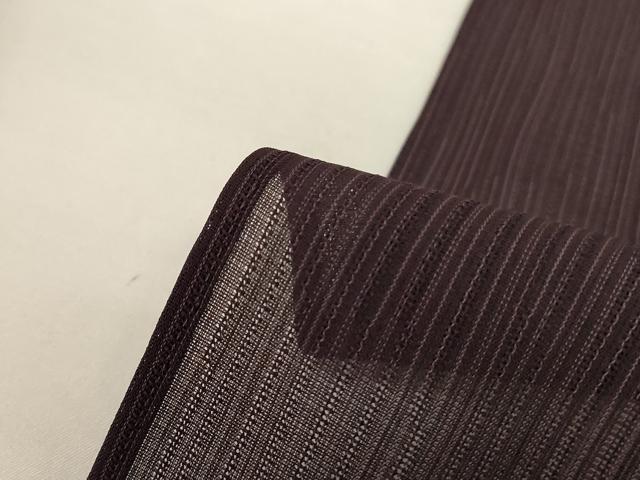 平和屋着物*夏物 色無地 紗 黒鳶色 正絹 逸品 AABG7469jd
