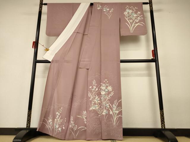 平和屋着物*夏物 訪問着 絽 草花文 正絹 逸品 AABG7493jd