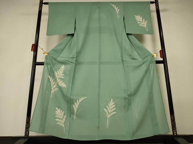 平和屋着物*夏物 訪問着 絽 草木文 銀彩 正絹 逸品 AABG7497jd
