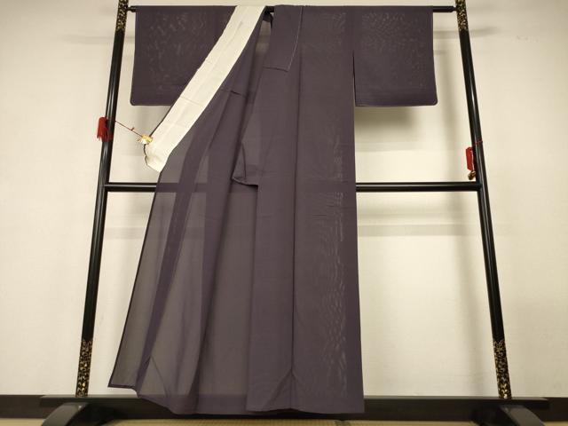 平和屋着物*夏物 色無地 絽 黒橡色 正絹 逸品 AABG7504jd