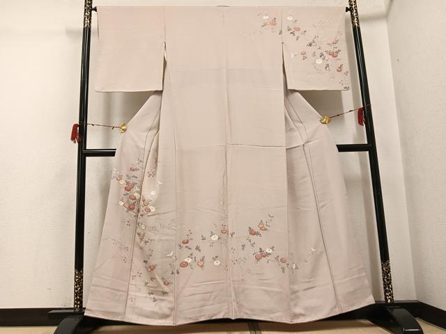 平和屋着物●訪問着　友禅　枝花文　正絹　逸品　AABG7523ph 平和屋着物○訪問着 友禅 枝花文 正絹 逸品 AABG7523ph