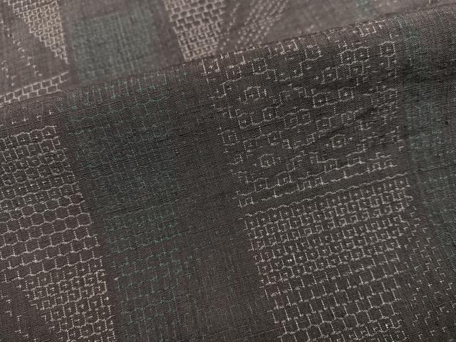 平和屋着物●結城紬 手織り おく玉 間道 証紙付き 正絹 逸品 AABG7525ph