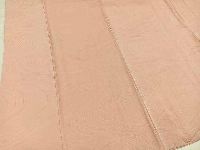 平和屋着物●上質な色無地 流水地紋 洗柿色 正絹 逸品 AABG7544ph