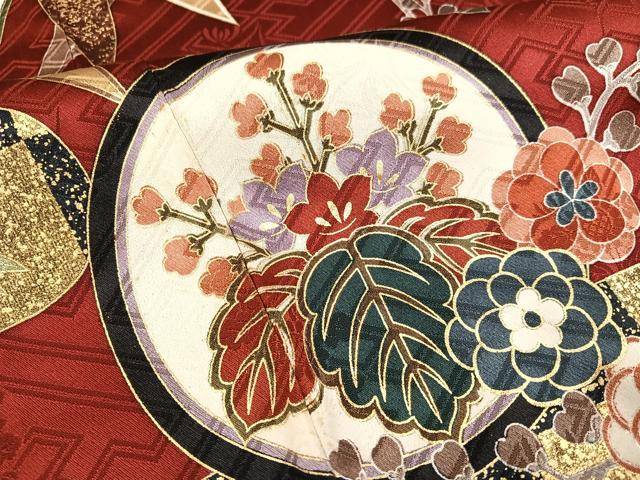 平和屋着物●豪華振袖 駒刺繍 花蝶文 金彩 正絹 逸品 AABG7563ph