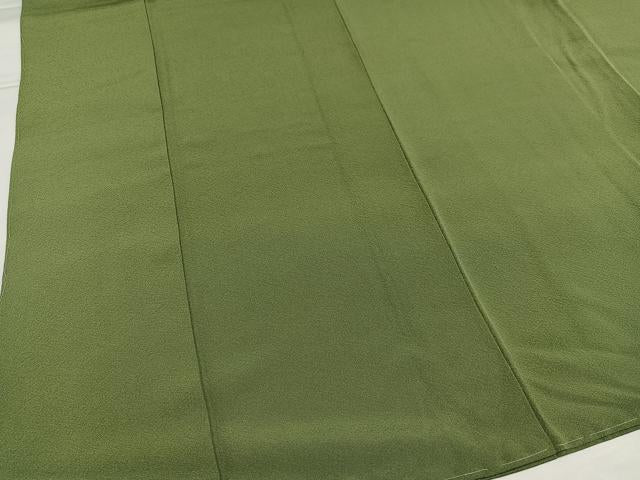 平和屋着物●上質な色無地 麹塵色 正絹 逸品 未使用 AABG7564ph
