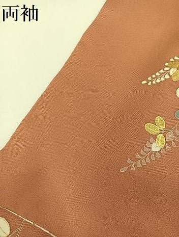 平和屋着物●訪問着 花筏文 金彩 正絹 逸品 AABG7569ph