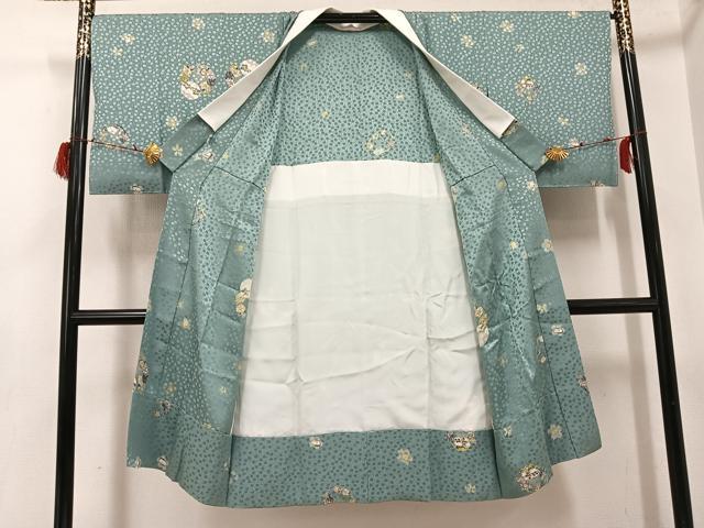 平和屋着物●長襦袢 無双仕立て 兎花文 正絹 逸品 未使用 AABG7572ph